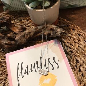 Silver Chain with Rhinestone Design